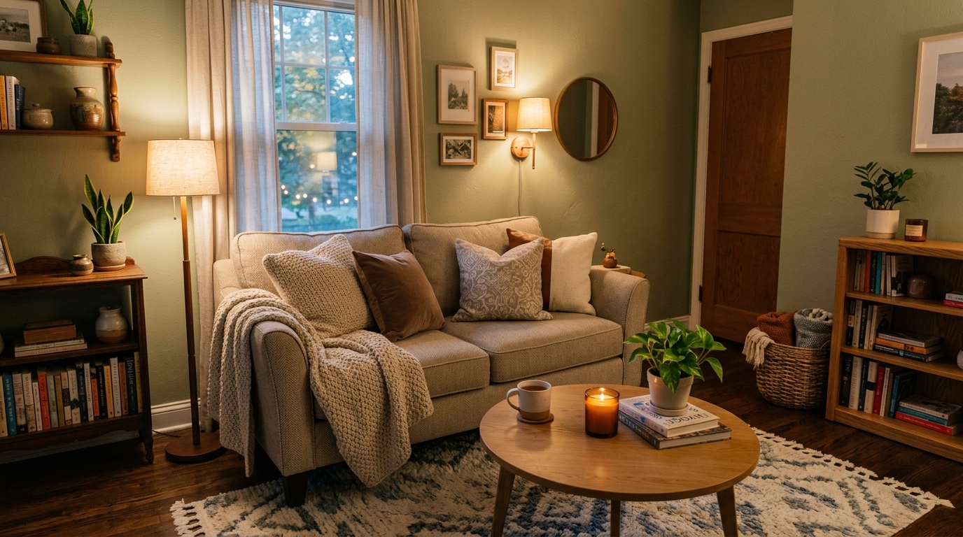 Add wood tones for warmth and balance